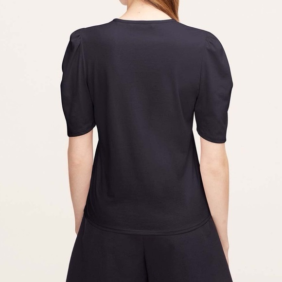 NWT Rebecca Taylor A-line Puff Sleeve Tee in Navy - Picture 3 of 8